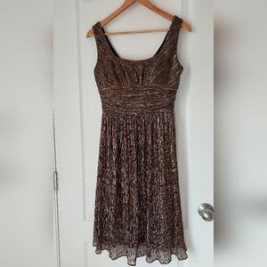 Joseph Ribkoff Metallic Bronze Dress Size 8